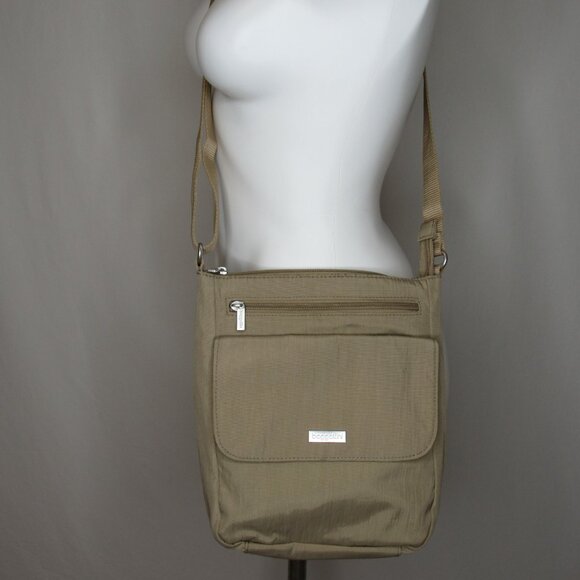 Baggallini Beige Pocket Town Crossbody Organizer Travel Bag - Picture 8 of 9